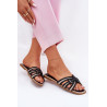 Moteriški Lygūs Sandalai Su Persipynusiais Diržais Bežiniai Acimine | Šlepetės | jai24.lt