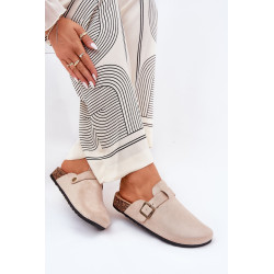 Moteriški platforminiai klumpai su sagtimi smėliniai Selio 200613