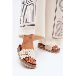 Moteriški Platforminiai Šlepetės Su Sagtimi Ir Kaliausėmis Dromedaras Nusithia 200616