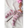 Moteriškos Kojinės Juostelėmis Teddy Bear Rožinė-Balta | Kojinės moterims | jai24.lt