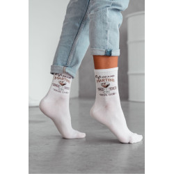 Medvilninės Moteriškos Kojinės Espresso Baltos MARTINI 200632