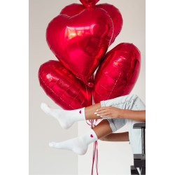 Moteriškos Kojinės Mažos Širdelės Baltos 200634