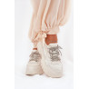 Moteriški Sneaker'iai ant Platformos su Dekoratyviniais Šniūreliais Bežiniai Evalianne | Kedai | jai24.lt