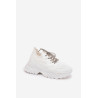 Moteriški Sneaker'iai ant Platformos su Dekoratyviniais Šniūreliais Bežiniai Evalianne | Kedai | jai24.lt