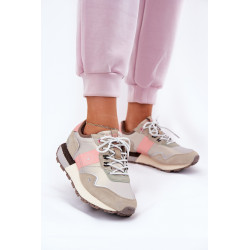 Moteriški Suede Sportbačiai Big Star RR274243 HI-POLY SYSTEM Pilkai-Rožiniai 200653