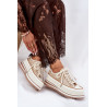 Moteriški Sneakers Ant Masyvios Platformos S.Barski BF51-101 Beige | Kedai | jai24.lt