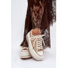 Moteriški Sneakers Ant Masyvios Platformos S.Barski BF51-101 Beige | Kedai | jai24.lt