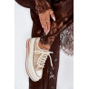 Moteriški Sneakers Ant Masyvios Platformos S.Barski BF51-101 Beige | Kedai | jai24.lt