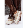 Moteriški Sneakers Ant Masyvios Platformos S.Barski BF51-101 Beige | Kedai | jai24.lt