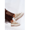 Moteriški Sneakers Ant Masyvios Platformos S.Barski BF51-101 Beige | Kedai | jai24.lt