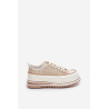 Moteriški Sneakers Ant Masyvios Platformos S.Barski BF51-101 Beige | Kedai | jai24.lt