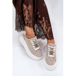 Platforminiai Sportbačiai Su Lokio Spauda S.Barski BF51-014 Bežinis 200665