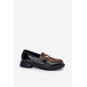 Odiniai Lakuoti Mocasai Leopardo Vinceza 66790 Juodi | Mokasinai moterims | jai24.lt