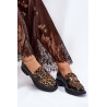 Odiniai Lakuoti Mocasai Leopardo Vinceza 66790 Juodi | Mokasinai moterims | jai24.lt