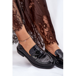 Lakuoti Oda Moteriški Mokasinai Vinceza 91125 Žalia-Juoda 200680