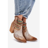 Odiniai Kaukazo Batai Su Kulnu Ir Dekoratyvine Pynimo Maciejka 06810-29 Daugiaspalvis | Auliniai batai moterims | jai24.lt