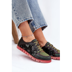 Odiniai Moteriški Pusbačiai Raštuoti Maciejka 06784-20 Juodi 200688