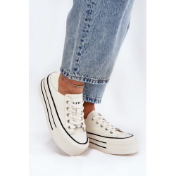 Moteriški Odiniai Sportbačiai Ant Platformos GOE RR2N4106 Baltos 200689