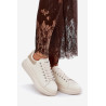Odiniai Moteriški Sneakers Ant Platformos Beige GOE RR2N4004 | Kedai | jai24.lt