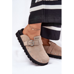 Suede Šlepetės Moterims Ant Platformos Big Star RR274A376 Bežinės 200725