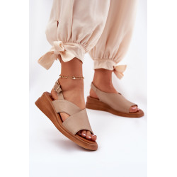 Moteriški Sandaalai Ant Platformos Iš Eko Oda Bežiniai Quilara 200772