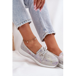 Suede Pusbatai Iš Natūralios Odos Ant Platformos Artiker 56C2104 Pilki 200776