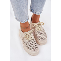 Suede Moteriški Pusbačiai Platformoje Artiker 56C2108 Bežiniai-Auksiniai 200777