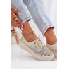 Suede Moteriški Pusbačiai Platformoje Artiker 56C2108 Bežiniai-Auksiniai | Pavasariniai batai | jai24.lt