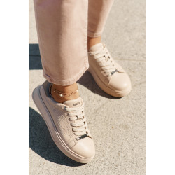 Moteriški Batai Iš Eko Oda Big Star RR274259 Bežiniai 200792