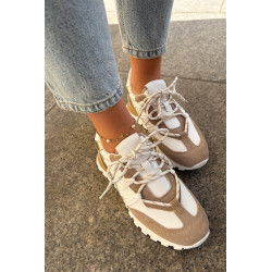 Odiniai Pusbačiai Sneakers Moterims Artiker 56C1738 Bežiniai-Auksiniai 200796
