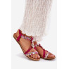 Moteriški Plokšti Sandalai Su Pinti Dirželiais Ir Spaustukais Artiker Fuksija 56C1314 | Sandalai moterims | jai24.lt