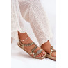 Moteriški Sandalai Su Dekoracija Gyvatė Eko Oda Artiker 56C1362 Auksiniai | Sandalai moterims | jai24.lt