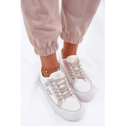 Moteriški Sportiniai Bateliai Ant Platformos Lee Cooper LCW-25-31-3479L Baltas-Pilkas 200831