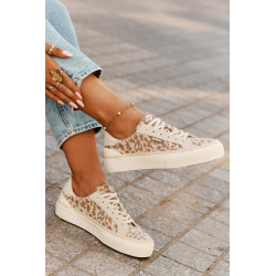 Žemi Moteriški Batai Leopardų Raštas Lee Cooper LCW-25-02-3330L Bežiniai 200853