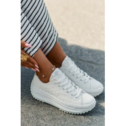 Moteriški Sportbačiai Su Siuvinėjimu Ant Platformos Lee Cooper LCW-25-31-3465L Baltos 200854