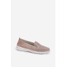 Suede Slip-on Batai Beige-Gold Inez | Pavasariniai batai | jai24.lt