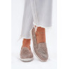 Suede Slip-on Batai Beige-Gold Inez | Pavasariniai batai | jai24.lt