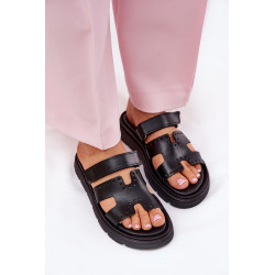 Moteriški Batai Iš Natūralios Odos Ant Platformos Zazoo 40440 Juodi 200864