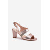 Moteriški Aukštakulniai Sandałai Sergio Leone SK866 Rožinė Aukso | Sandalai moterims | jai24.lt
