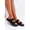 Moteriški Suede Šlepetės Su Sagtimis D.Franklin Juodos DFSH405001 | Šlepetės | jai24.lt
