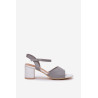 Moteriški Sandalai Su Kulnu Vinceza 20275 Pilki | Sandalai moterims | jai24.lt