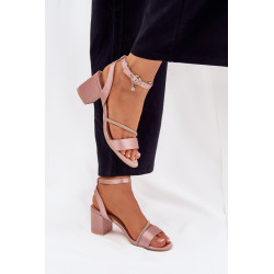 Moteriški Batai Su Kulnu Ir Cirkoniais Vinceza 20268 Bežiniai 200908