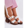 Moteriški sandalai ant masyvaus kulno ir platformos Baltos Vinceza 17387 | Sandalai moterims | jai24.lt