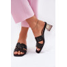 Moteriški sandalai su kulnu Vinceza 62230 juodi | Šlepetės | jai24.lt