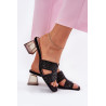 Moteriški sandalai su kulnu Vinceza 62230 juodi | Šlepetės | jai24.lt