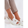 Moteriški odiniai sandalai su dekoracija Vinceza 66757 balti | Sandalai moterims | jai24.lt