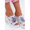 Moteriški Odiniai Sandalai Su Platforma Artiker 56C0428 Balti | Šlepetės | jai24.lt