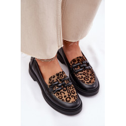 Odiniai Mokasinai Su Dekoru Ir Leopardu Juodi Laura Messi 2965 200942