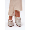 Odiniai Moteriški Mokasinai Su Dekoru Ant Lygios Pakulnės S.Barski LR51-594 Sidabriniai | Mokasinai moterims | jai24.lt