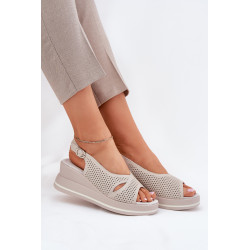 Moteriški Odiniai Padas Sandalai S.Barski LR51-660 Auksiniai 200946